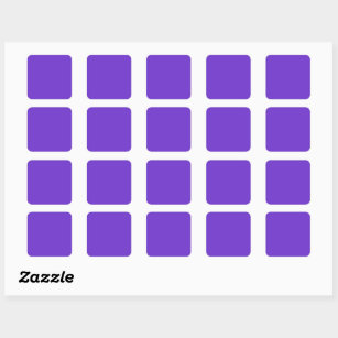 Plain colour  bright violet vivid purple square sticker