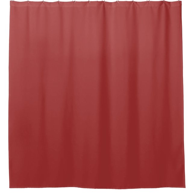 Plain colour burnt red shower curtain (Front)