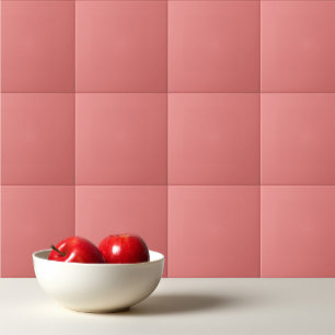 Plain colour coral pink ceramic tile