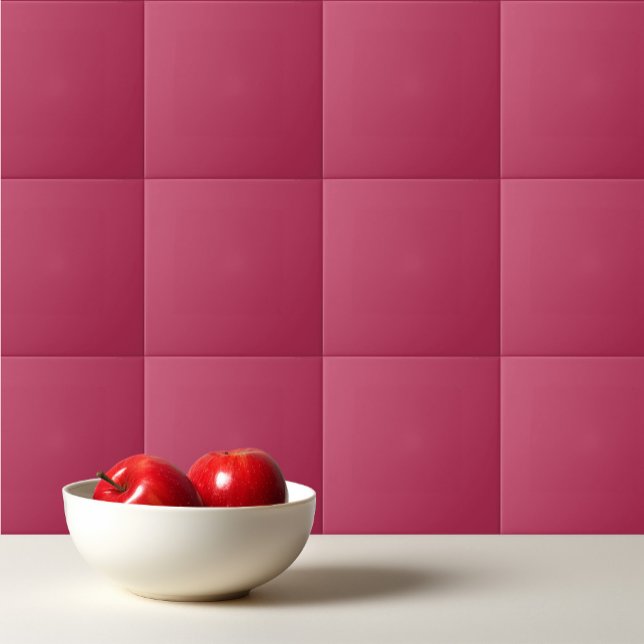 Plain colour deep rose pink ceramic tile (Creator Uploaded)