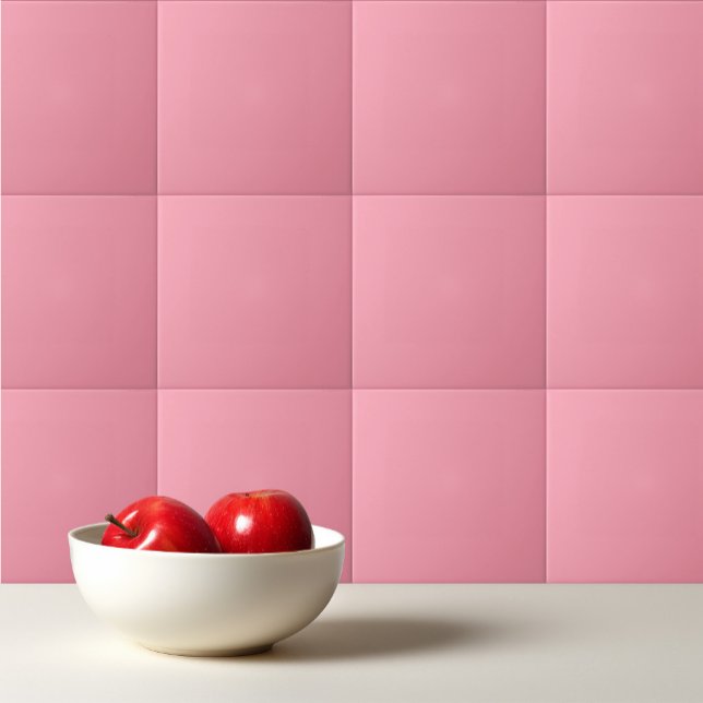 Plain colour flamingo soft pink ceramic tile (Creator Uploaded)