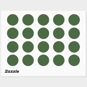 Plain colour grape leaves green classic round sticker