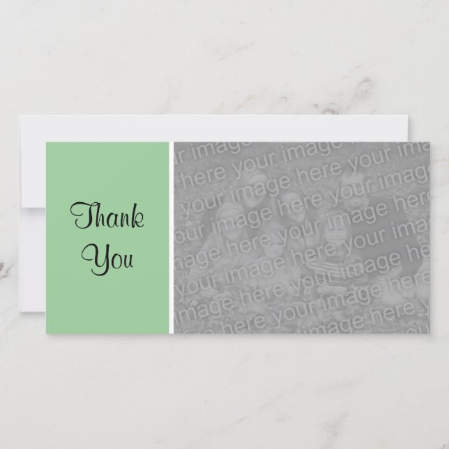 Plain Colour II - Thank You - Faded Green Card (Front)