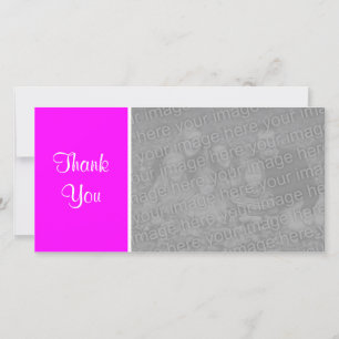 Plain Colour II - Thank You - Magenta Card