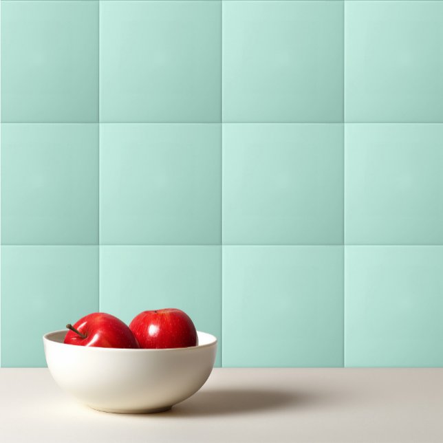 Plain colour seafoam pale turquoise mint ceramic tile (Creator Uploaded)