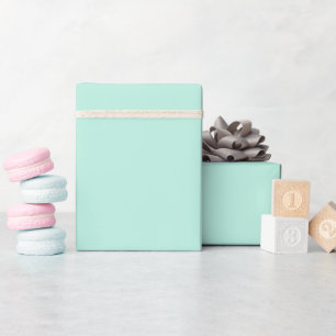 Plain colour seafoam pale turquoise mint wrapping paper