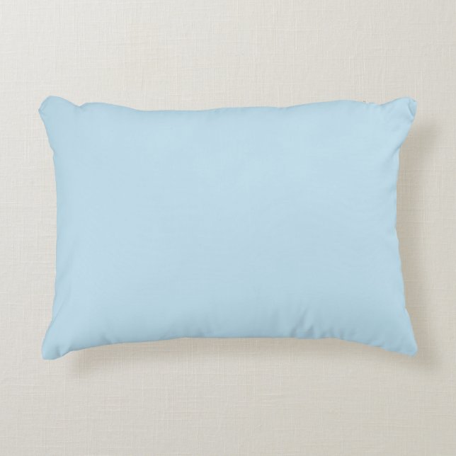 Plain colour solid cloudy light blue decorative cushion (Front)