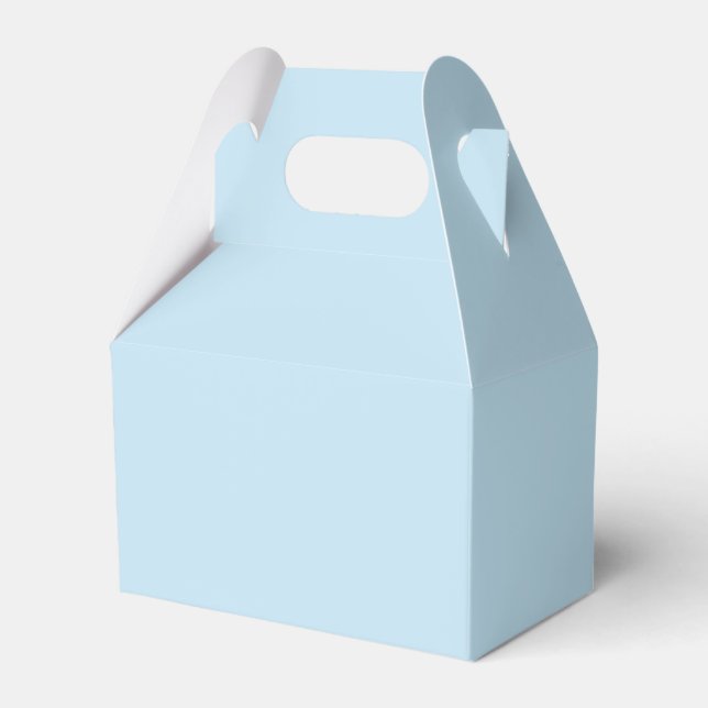 Plain colour solid cloudy light blue favour box (Front Side)