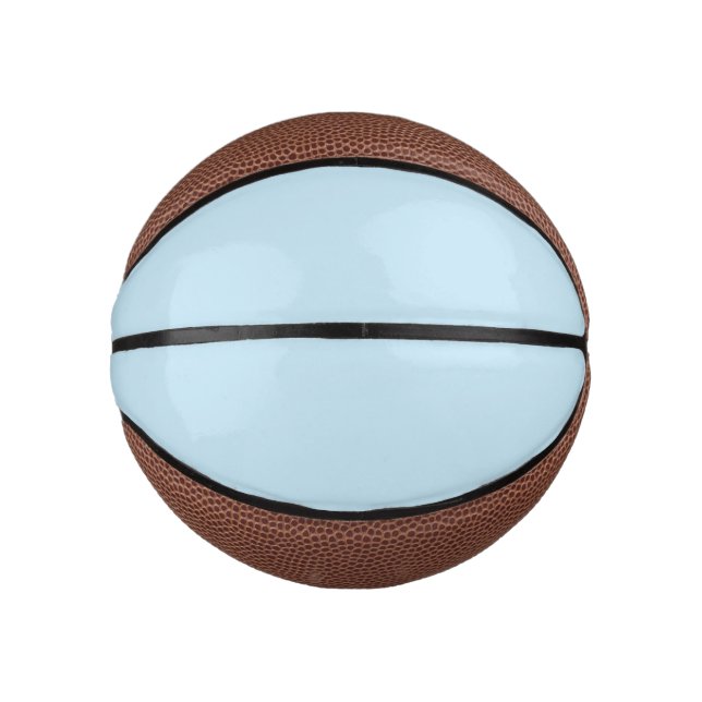 Plain colour solid cloudy light blue mini basketball (Front)