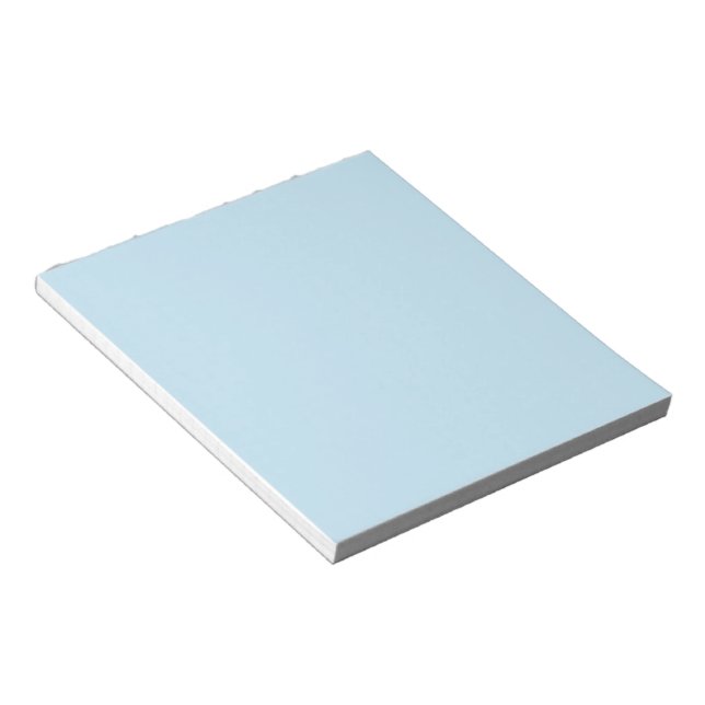 Plain colour solid cloudy light blue notepad (Angled)