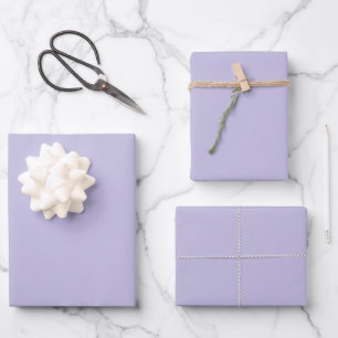 Plain colour solid heather pastel purple wrapping paper sheet