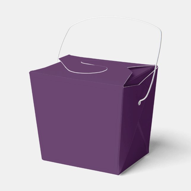 Plain colour solid midnight dark purple favour box (Front Side)