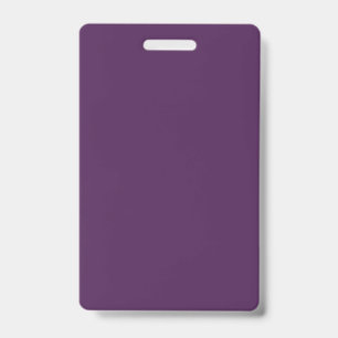 Plain colour solid midnight dark purple ID badge