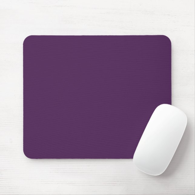 Plain colour solid midnight dark purple mouse pad (With Mouse)