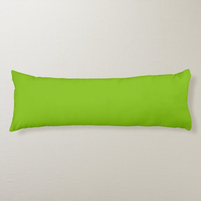 Plain colour solid parrot bright lime green body cushion (Front)