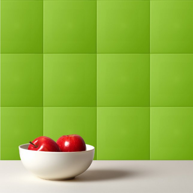 Plain colour solid parrot bright lime green ceramic tile (Creator Uploaded)