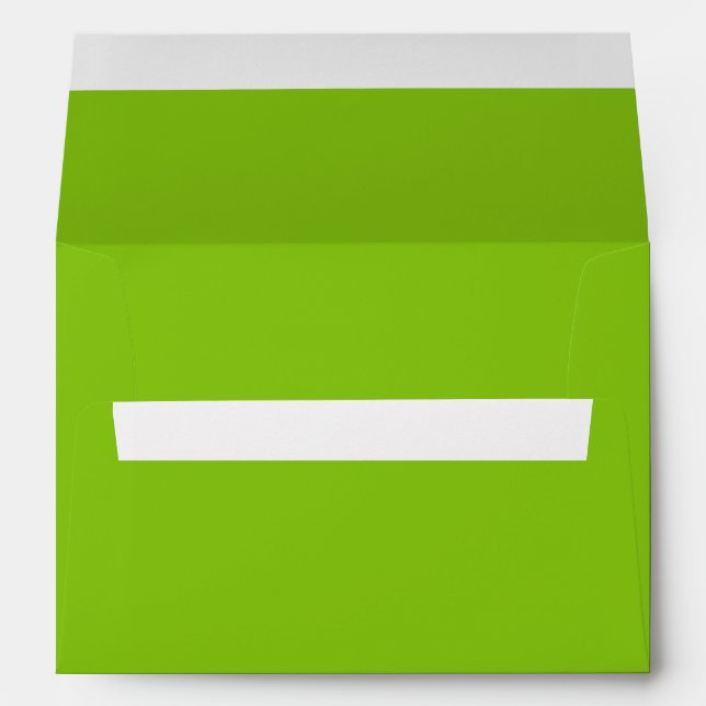 Plain colour solid parrot bright lime green envelope (Back (Bottom))