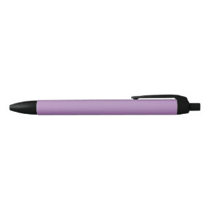 Plain colour solid pastel purple African violet Black Ink Pen