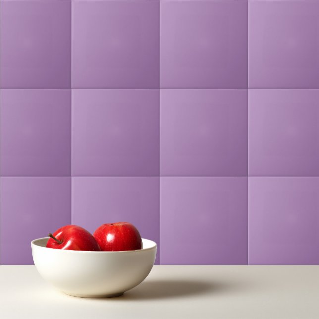 Plain colour solid pastel purple African violet Ceramic Tile (Creator Uploaded)
