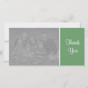 Plain Colour - Thank You - Army Green Card