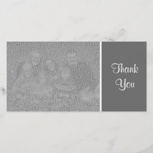Plain Colour - Thank You - Dark Grey Card