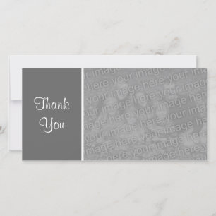 Plain Colour - Thank You - Dark Grey Card