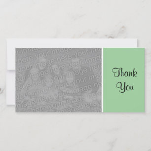 Plain Colour - Thank You - Faded Green Card