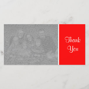 Plain Colour - Thank You - Red Card