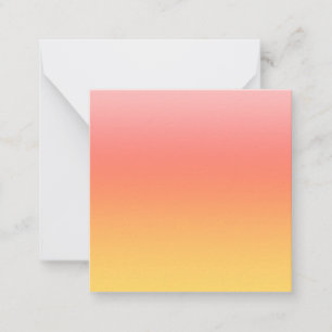 Plain colours - Yellow to Misty Pink ombre Card