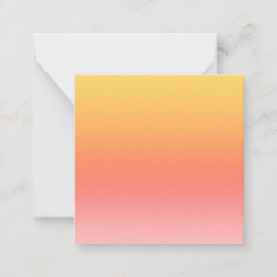 Plain colours - Yellow to Misty Pink ombre Card