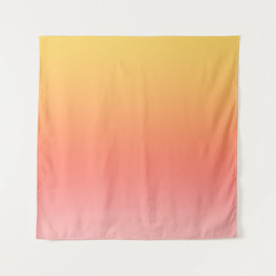 Plain colours - Yellow to Misty Pink ombre Tapestry