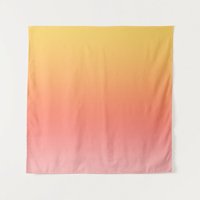 Plain colours - Yellow to Misty Pink ombre Tapestry (Front)