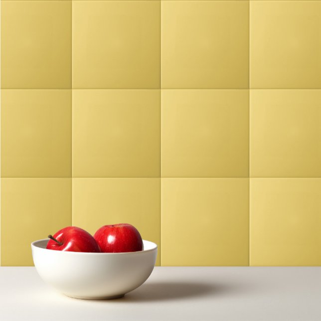 Plain custard pastel yellow ceramic tile (Creator Uploaded)