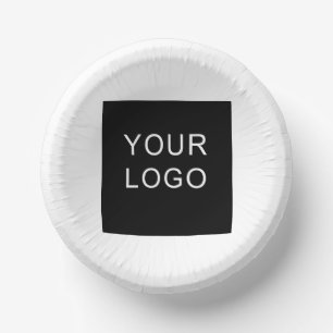 Plain Customisable Business Corporate Logo Design Paper Plate