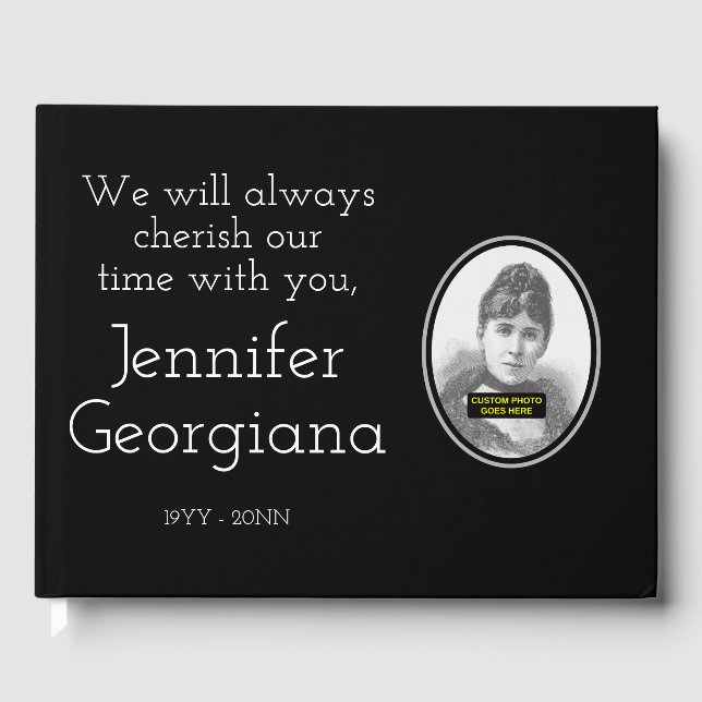 Plain & Customised Memories Guestbook (Front)