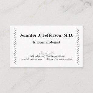 Plain & Customizable Rheumatologist Business Card