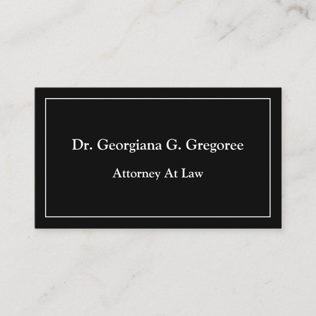 Plain, Dapper Business Card (Front)