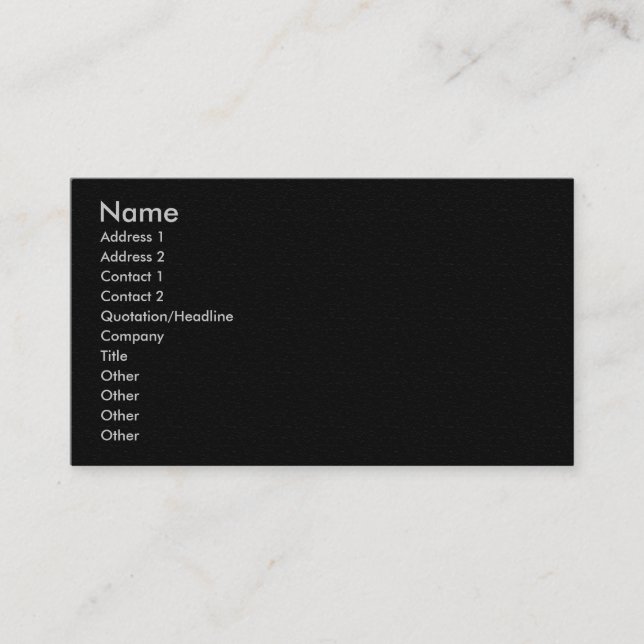 Plain Dark Grey Sandstone Profile Card (Front)
