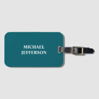 Plain Dark Teal Colour Personalised Custom Name