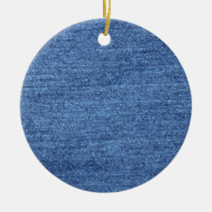 Plain Demin Ceramic Ornament