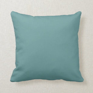 Plain Desaturated Cyan Background Cushion