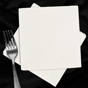 Plain Ecru Off White Blank Cocktail Wedding Napkin