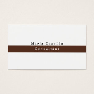 Plain Elegant Brown White Minimalist Profile Card
