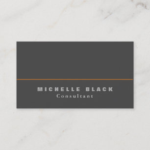 Plain Elegant Grey Professional Modern Business Card