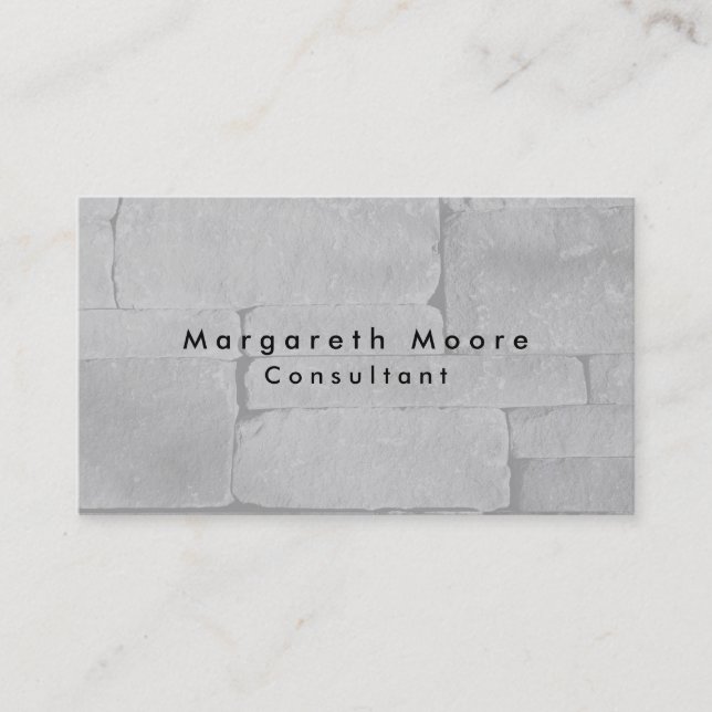 Plain Elegant Grey Wall Professional Business Card (Front)