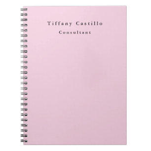 Plain Elegant Light Pink Simple Minimalist Modern Notebook