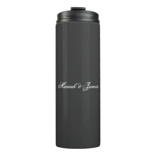Plain Elegant Minimalist Modern Names Calligraphy Thermal Tumbler