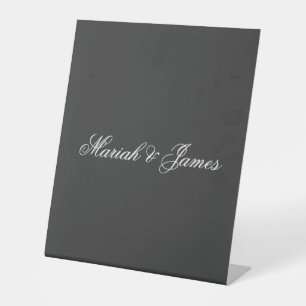 Plain Elegant Minimalist Modern Pedestal Sign