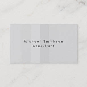 Plain Elegant Modern Grey Minimalist Business Card