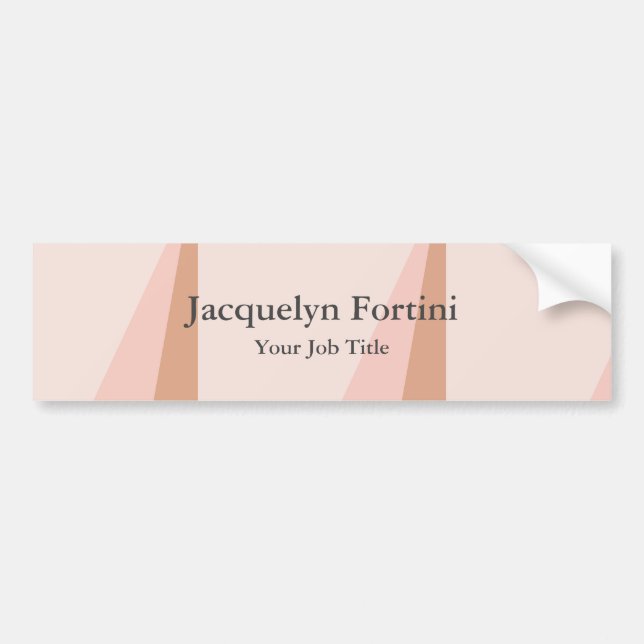 Plain Elegant Modern Minimalist Bumper Sticker (Front)
